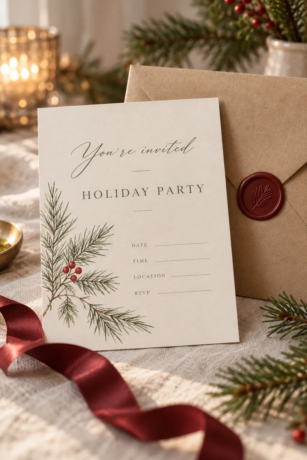 Printable holiday party invitation